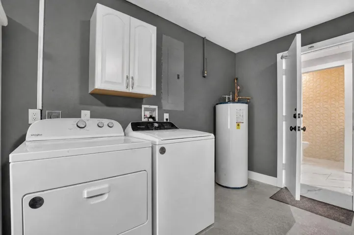 Full sized Whirlpool washer and dryer. Upgraded electric panel.