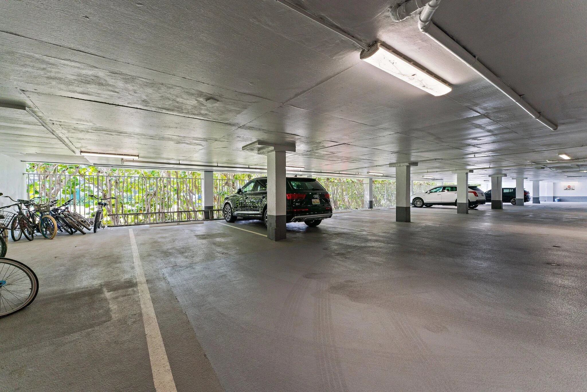 Gated garage parking