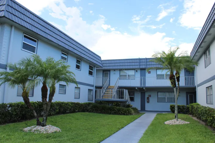 Courtyard, the apartment is right up the stairs - lift available just steps down the hallway.
