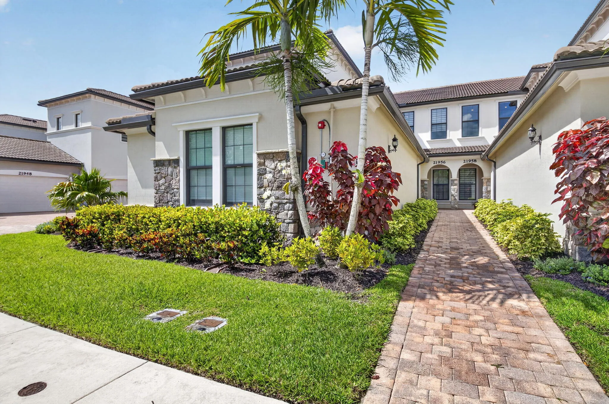 Front Entry with Lush Landscaping