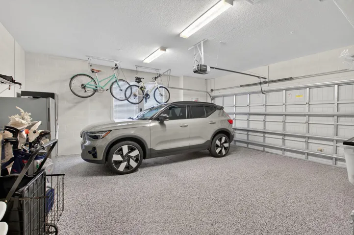 Two Car Gage with EV Charger and Epoxy Flooring
