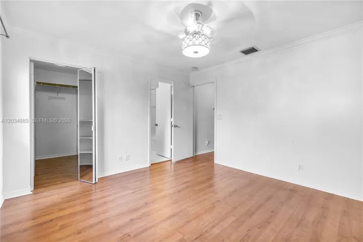 Very large walk-in closet in the main bedroom