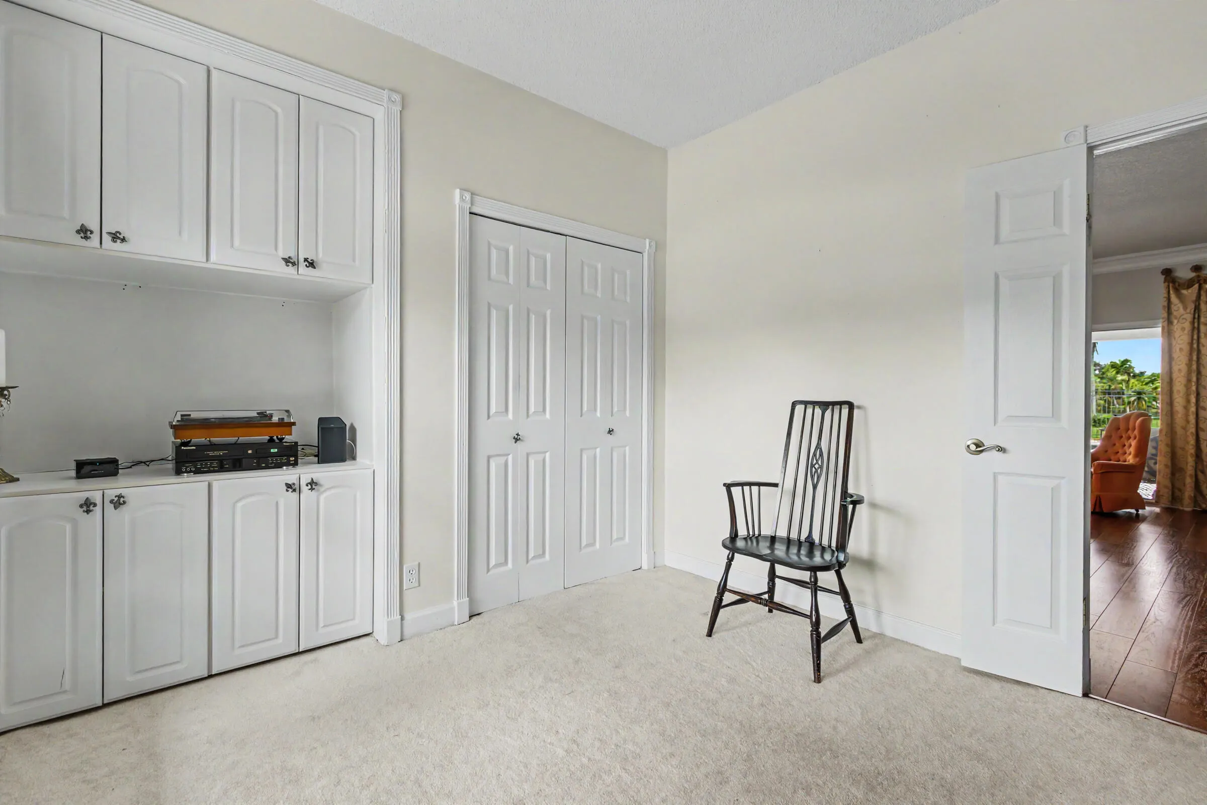 4th Bedroom w/double door entry. Built-in Cabinetry and double closet