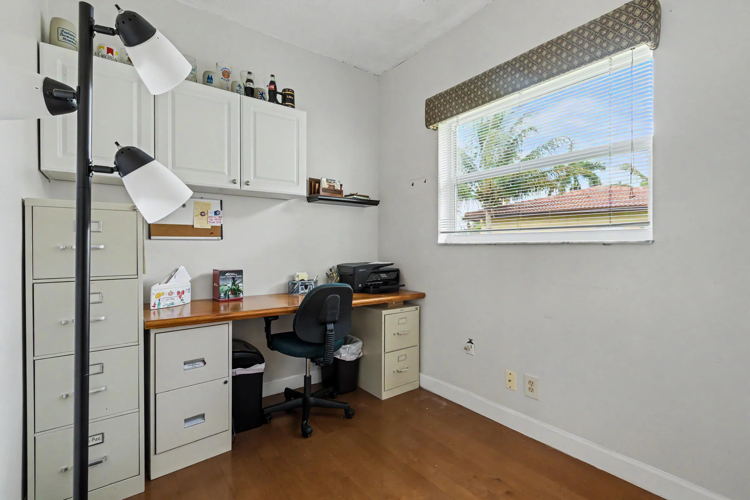 Office area with includes Closet for storage
