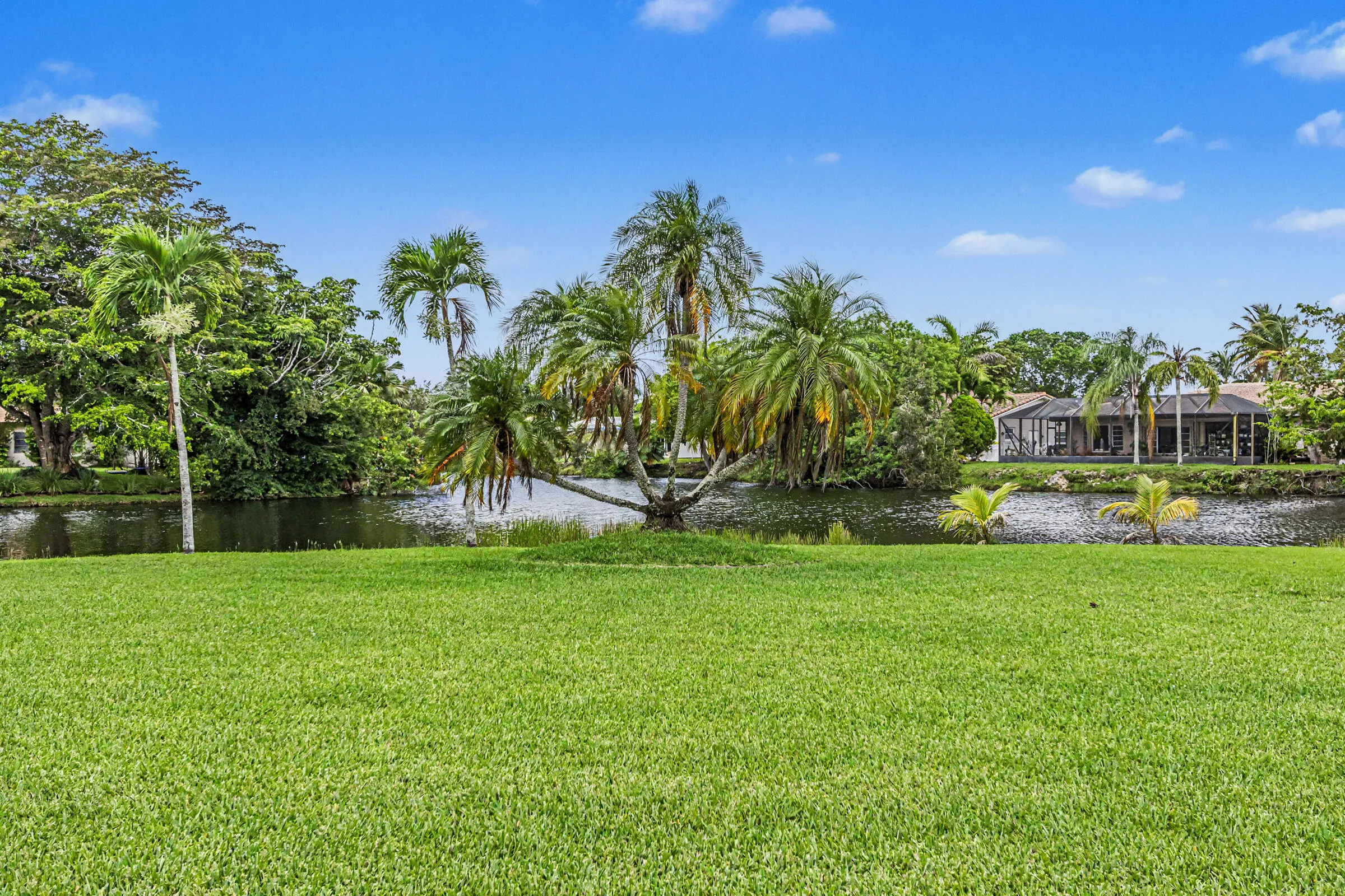 Westerly view of lake front lot.