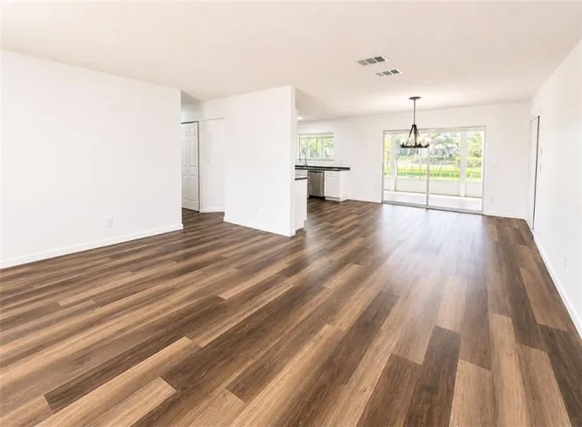 living room looking at kitchen/ dining area