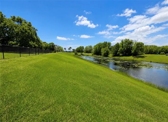 back yard view of canal