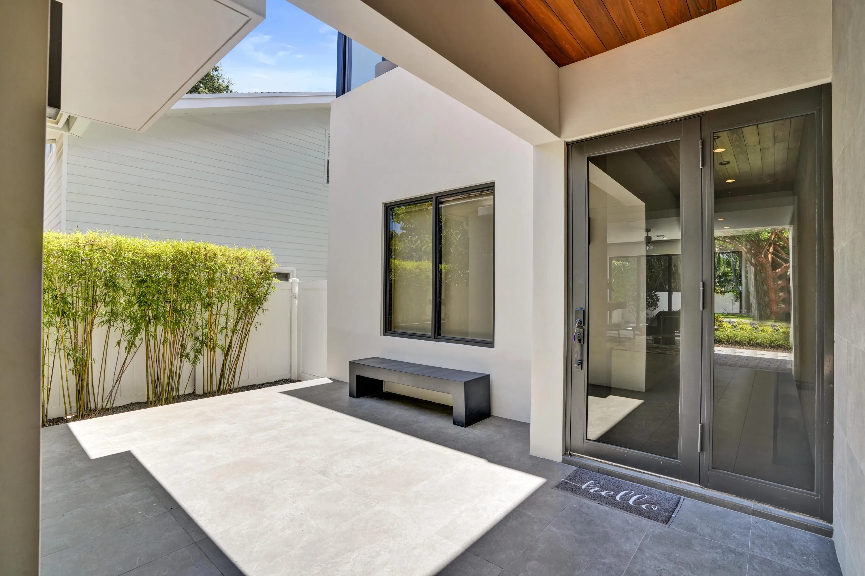 Covered entry loggia.