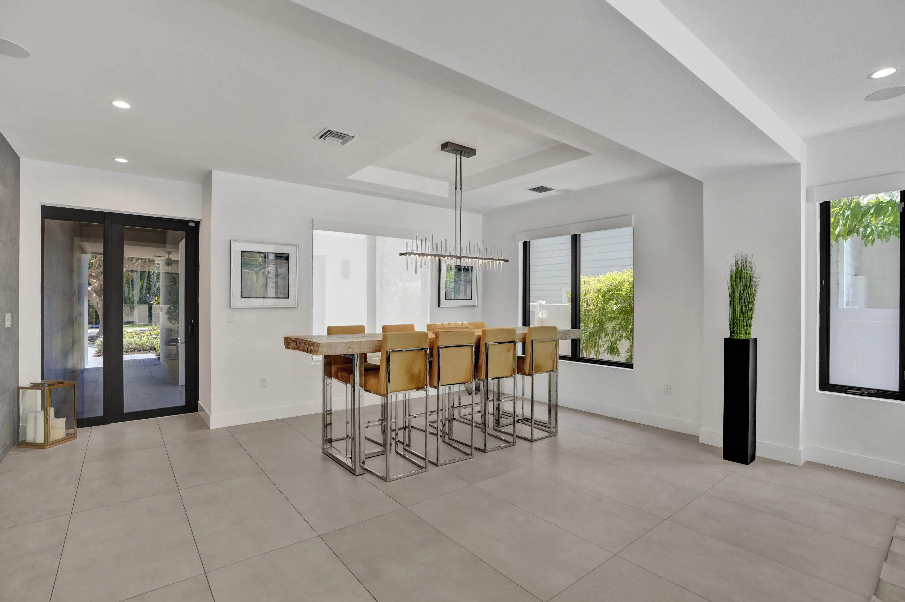 Gourmet kitchen with double islands.