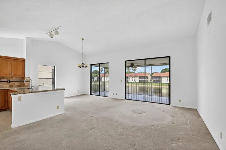 kitchen to living area
