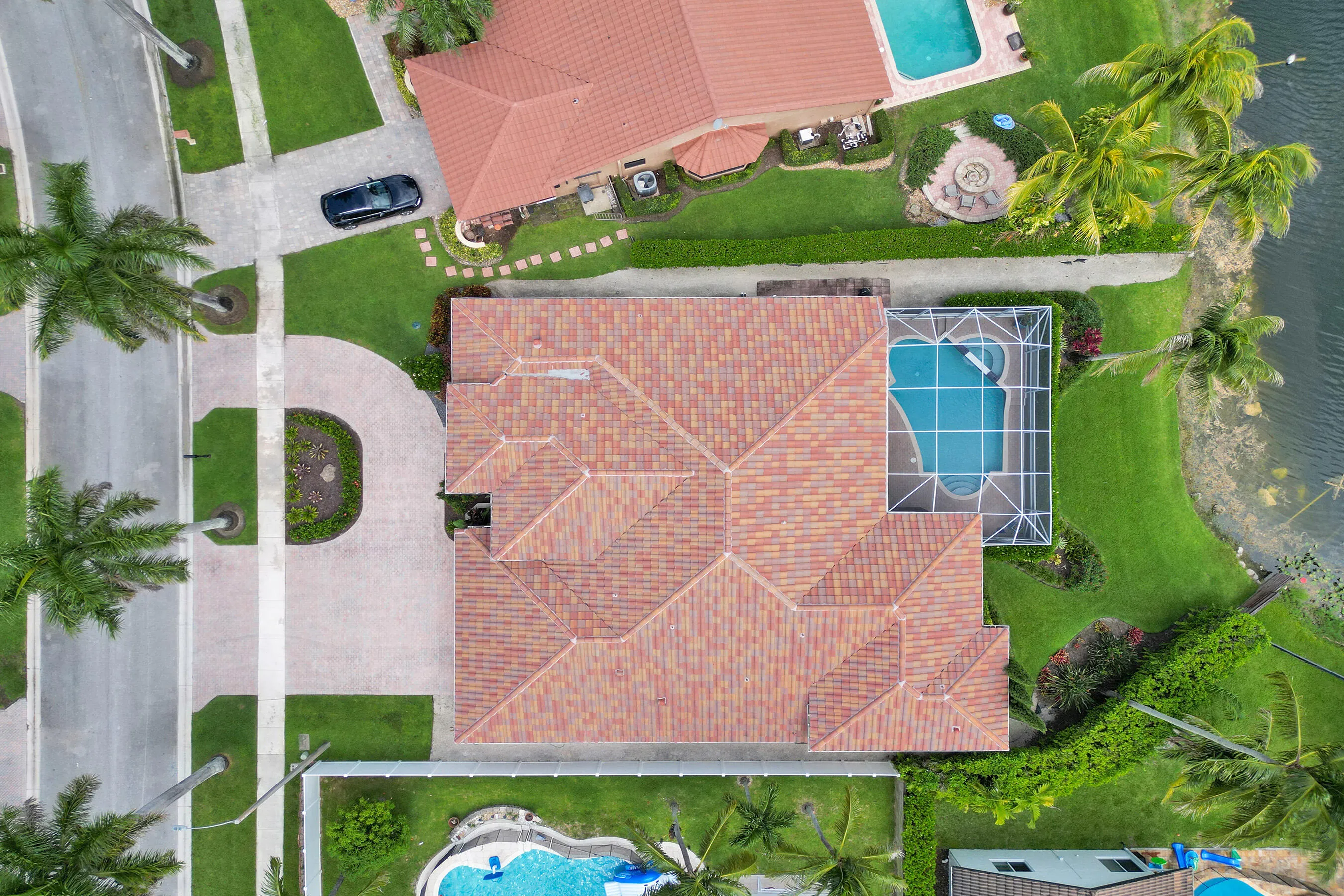 Aerial with newer roof