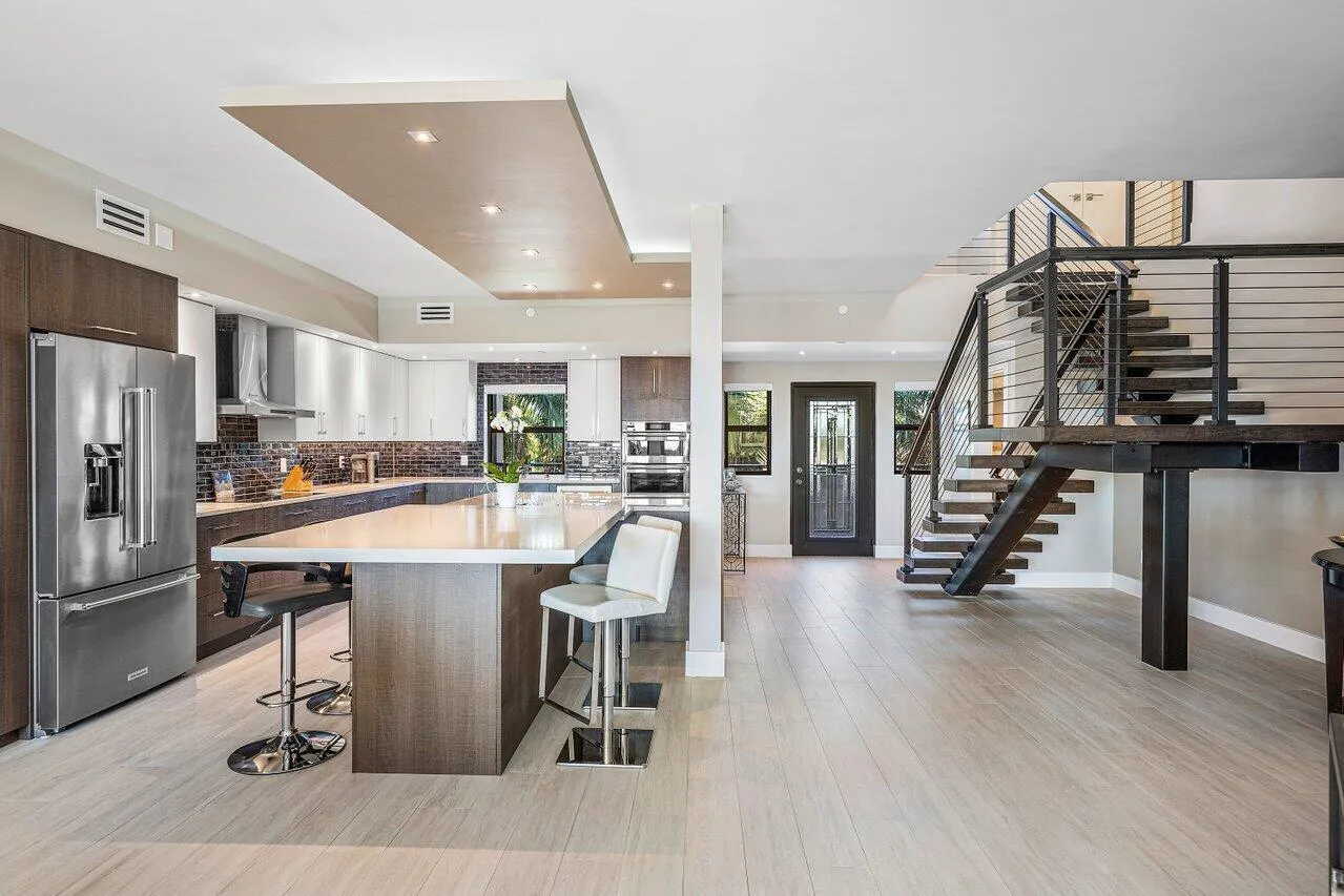 beautiful floating staircase