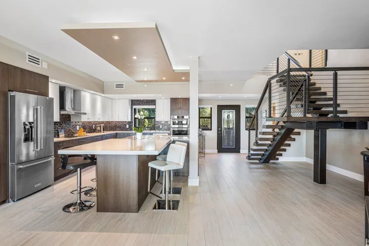 beautiful floating staircase
