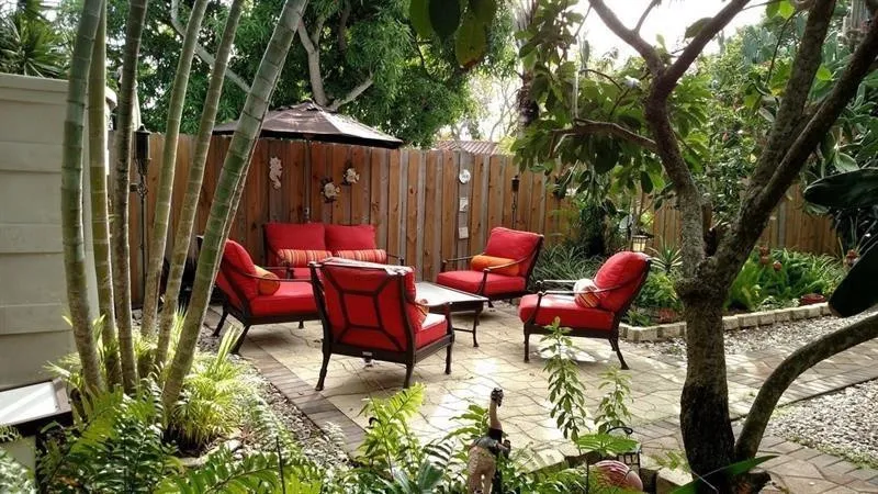Back yard private seating area