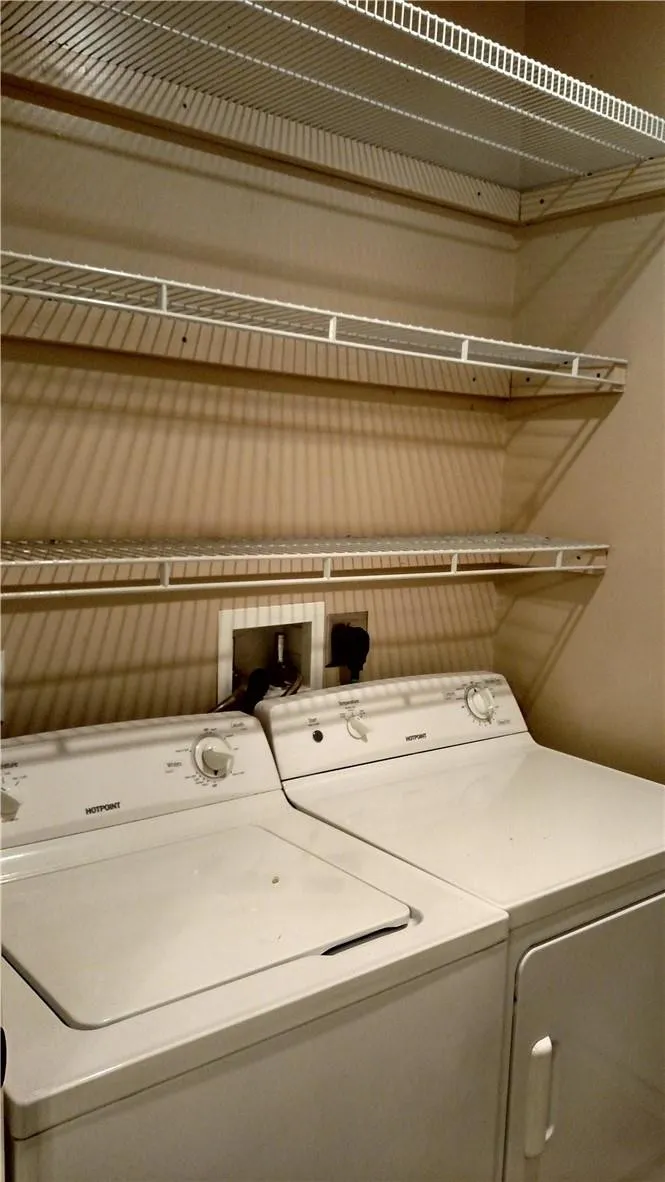 Your own personal full size washer and dryer located in the unit.