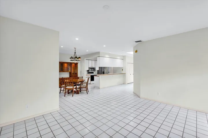 LIVING ROOM INTO KITCHEN