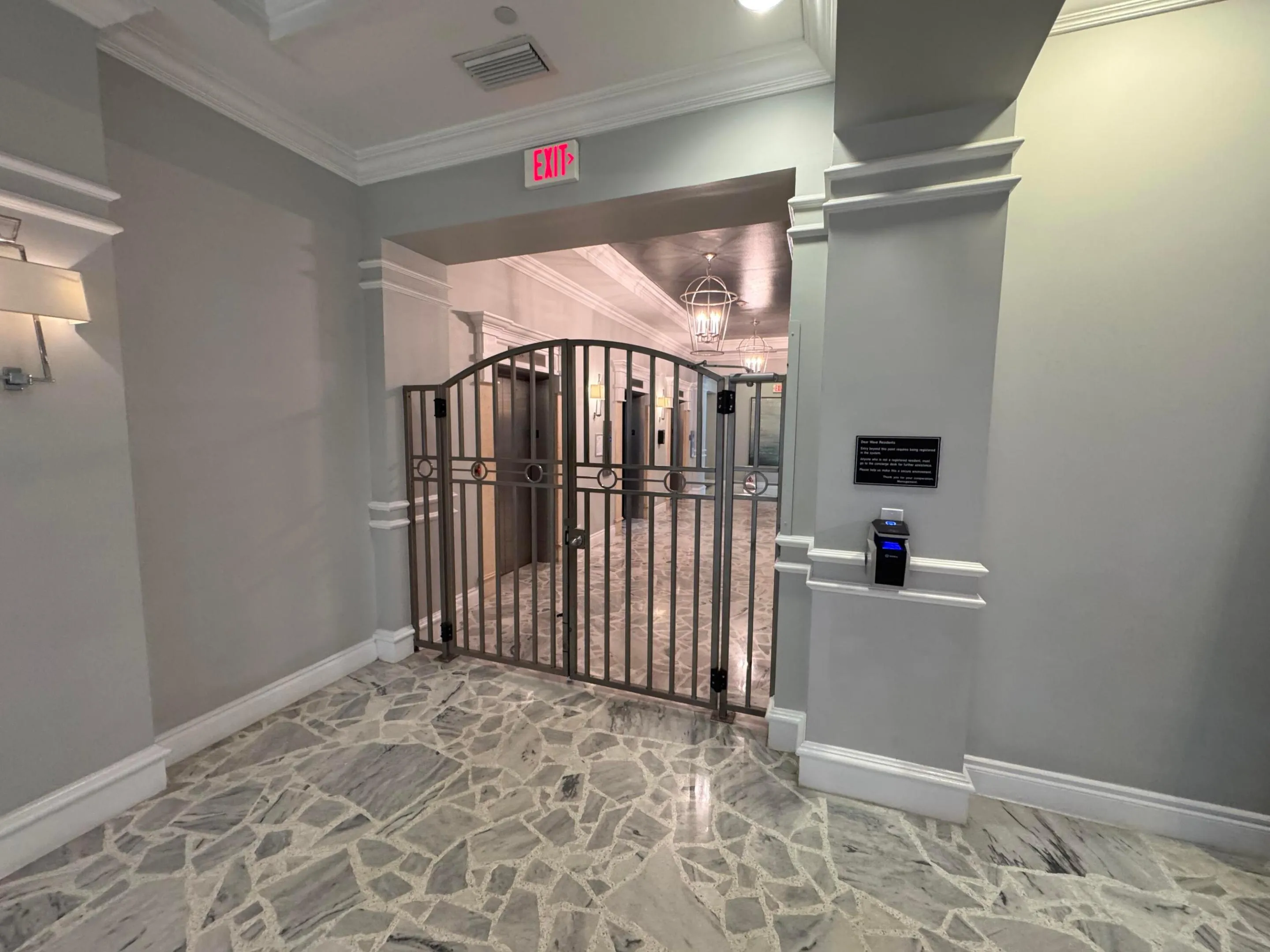 Entry to Elevators with Security