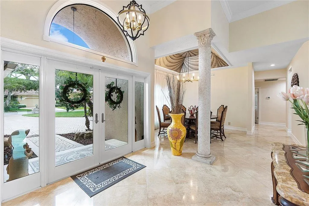 Marble flooring in all living areas.