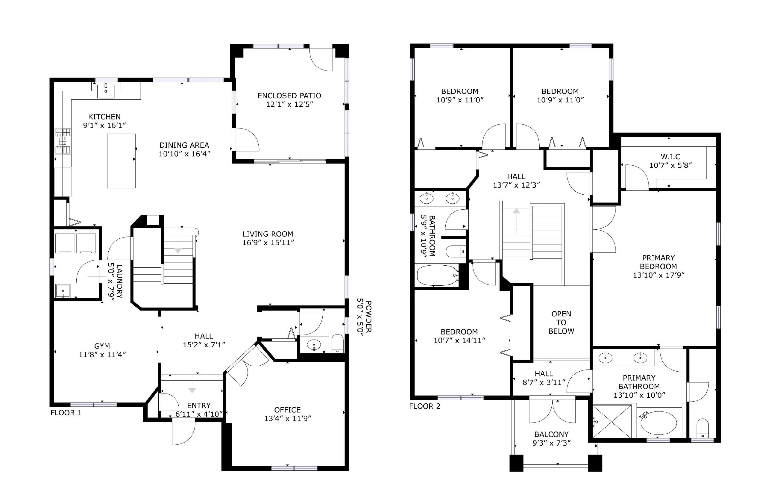 Two Story Floor Plan