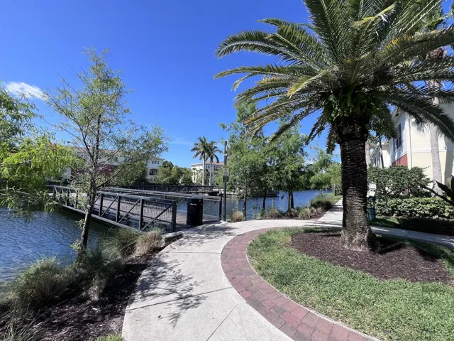 Walkway around the lake