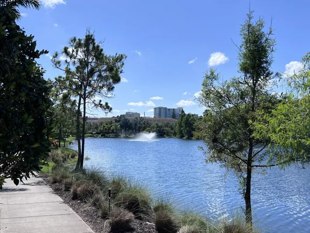Walkway around the lake