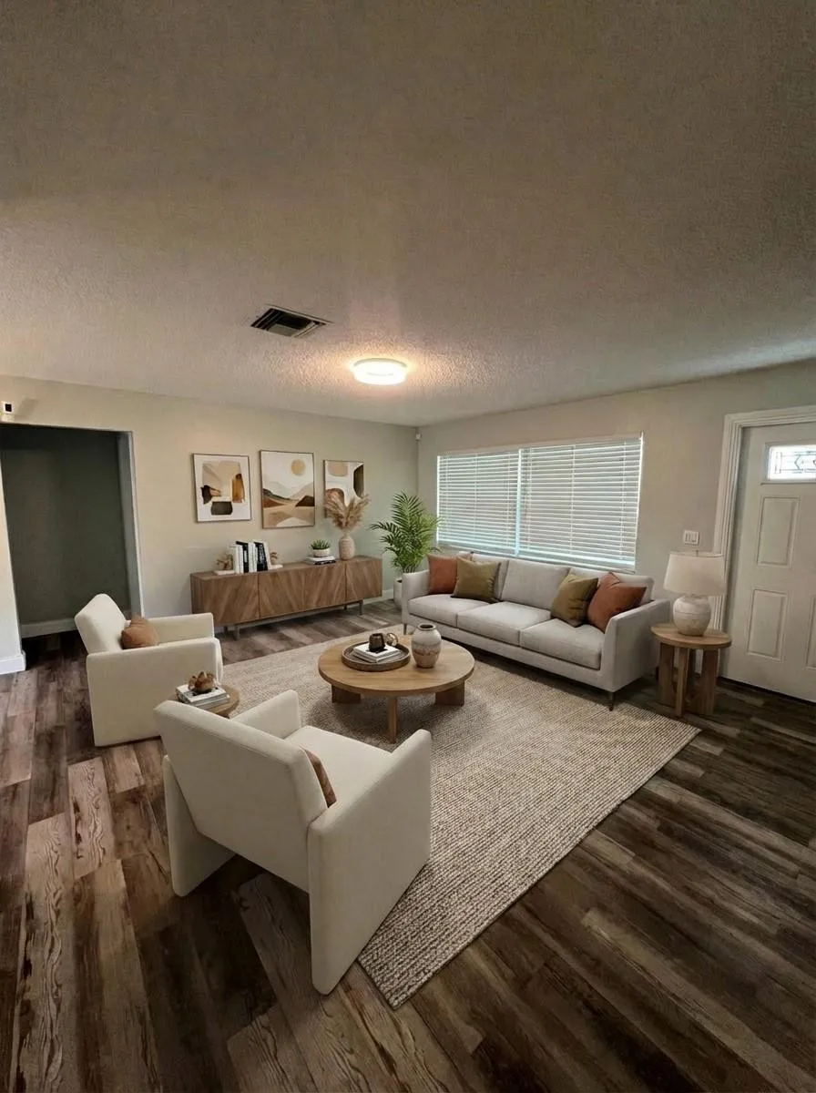 Living room with plenty of seating space