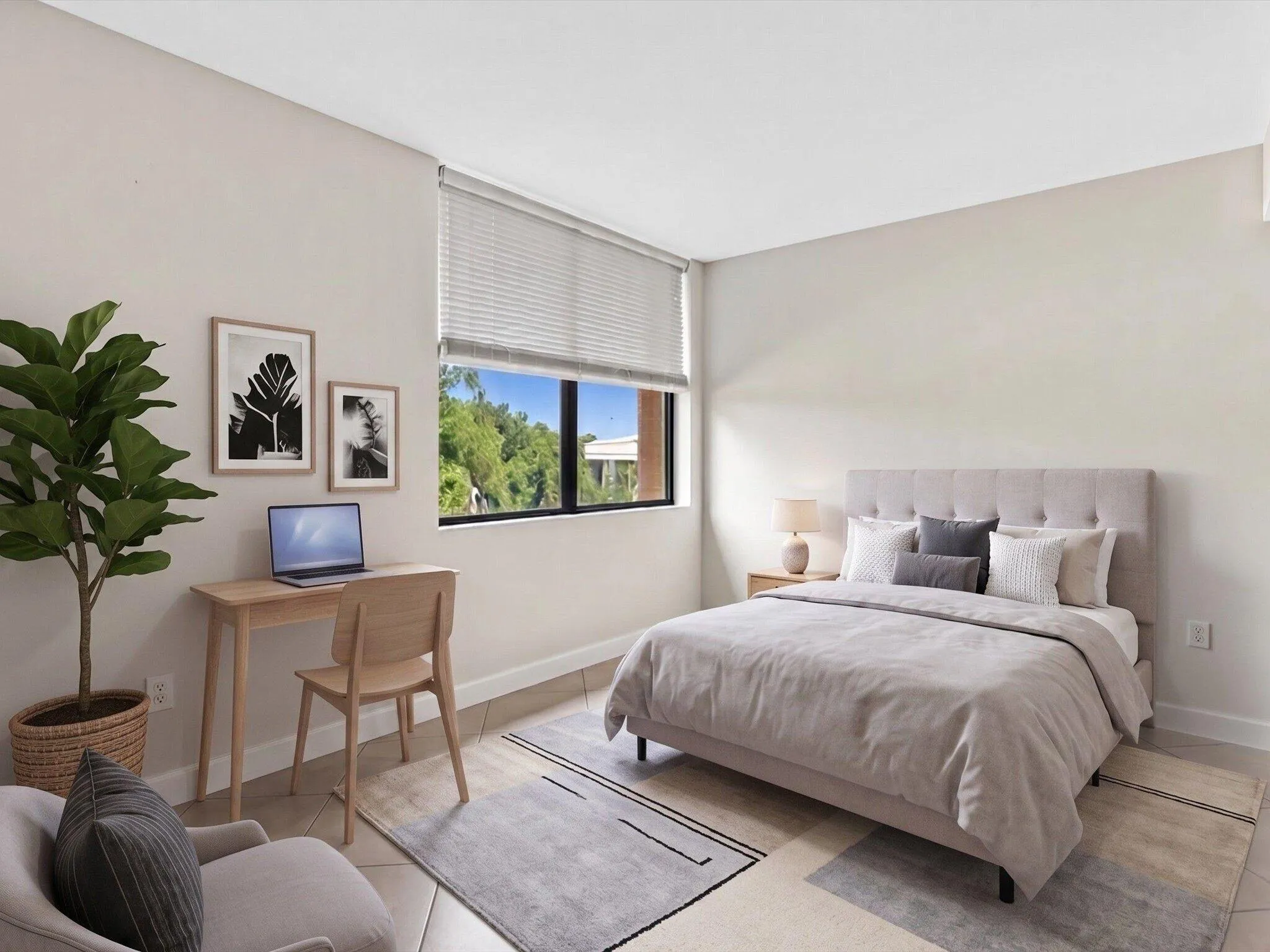 Virtually Staged Bedroom