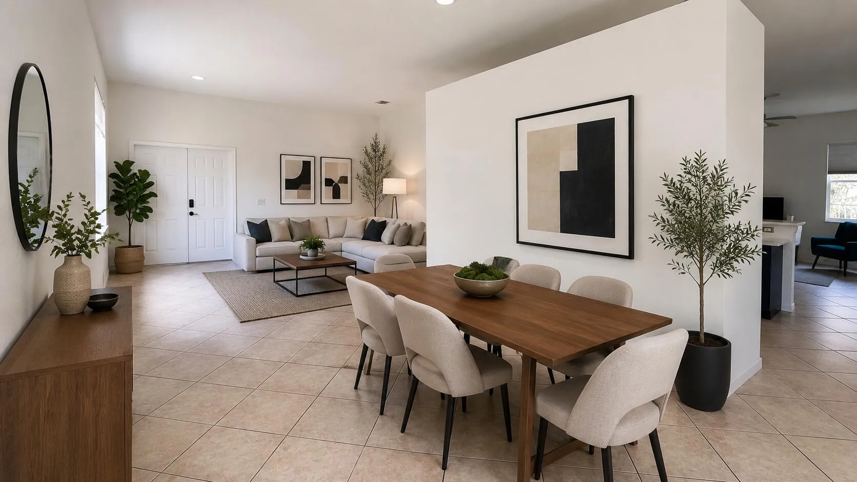 Living Room AI Staged