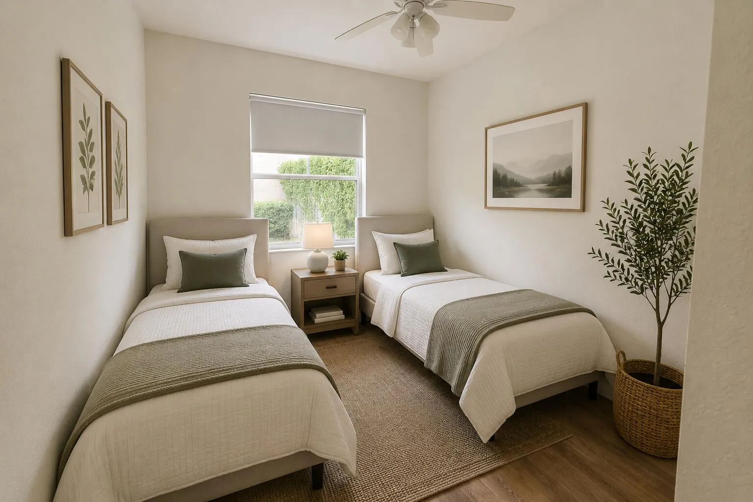 2nd bedroom AI staged