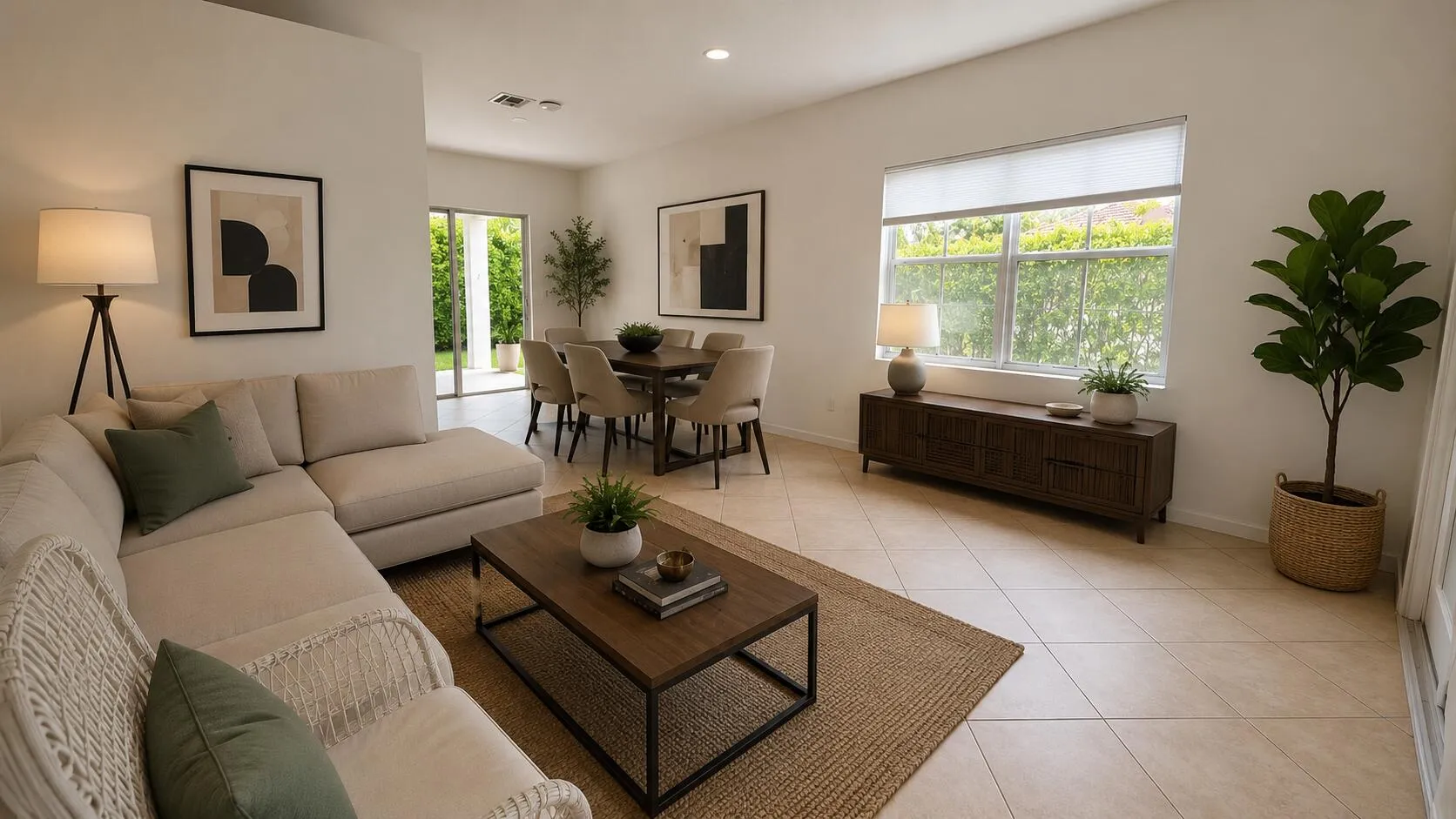 Living Room AI Staged