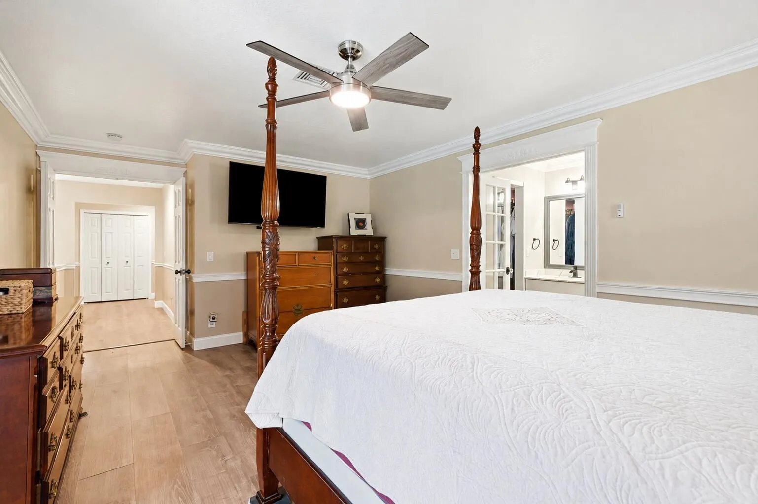 White bedding