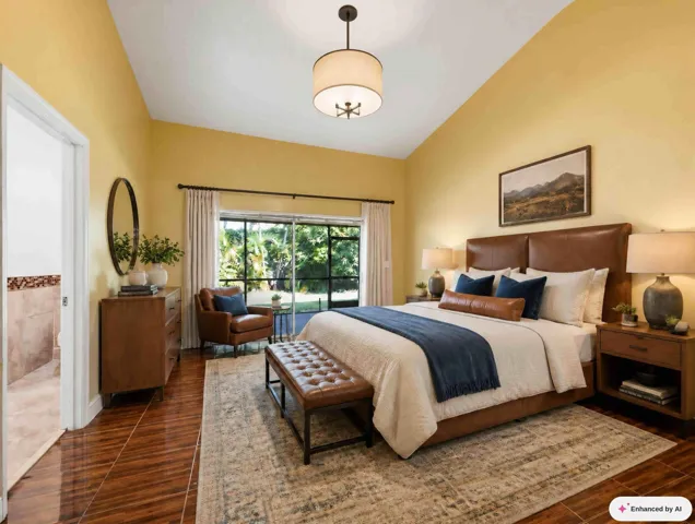 Primary Bedroom Staged