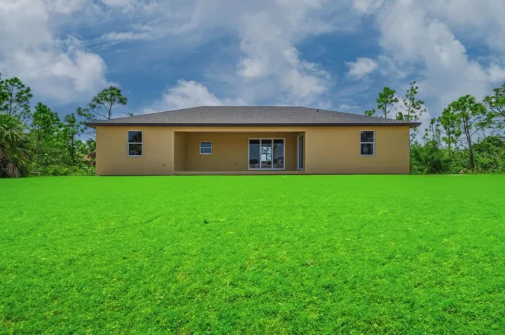 Rear Exterior with Large Backyard
