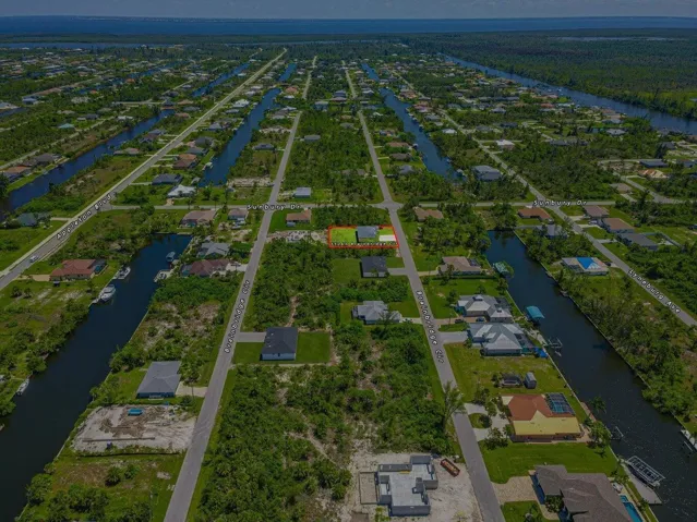 Aerial View of Nearby Canals