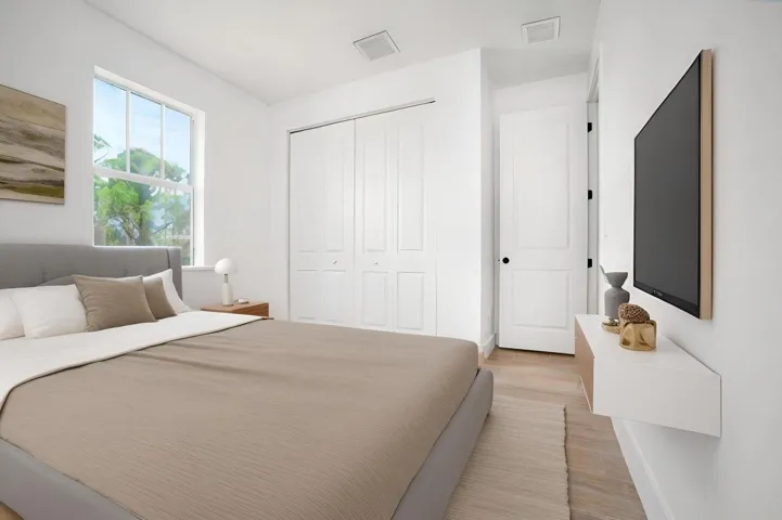 Staged Bedroom with Closet