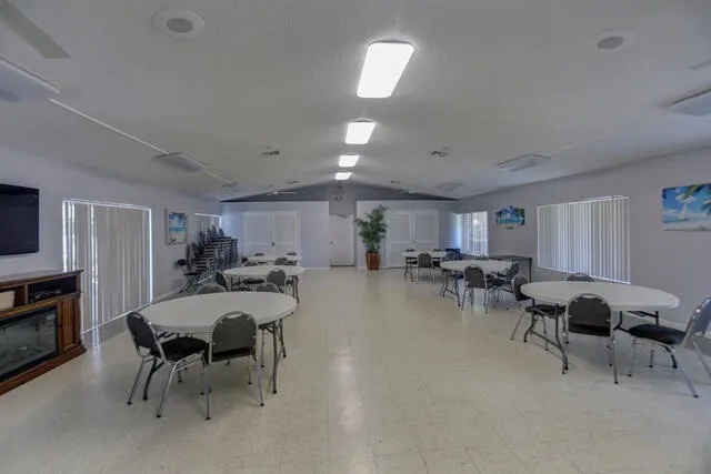 Recreation room at clubhouse.