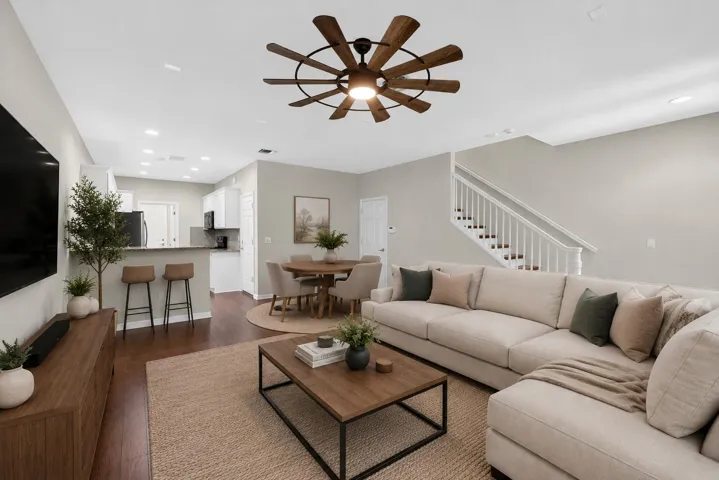 Virtually Stage Living & Dining Room