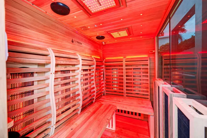 A private wellness retreat thoughtfully incorporated, providing a spa-inspired environment for relaxation and recovery.