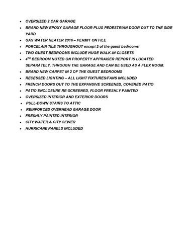 More features of this property.