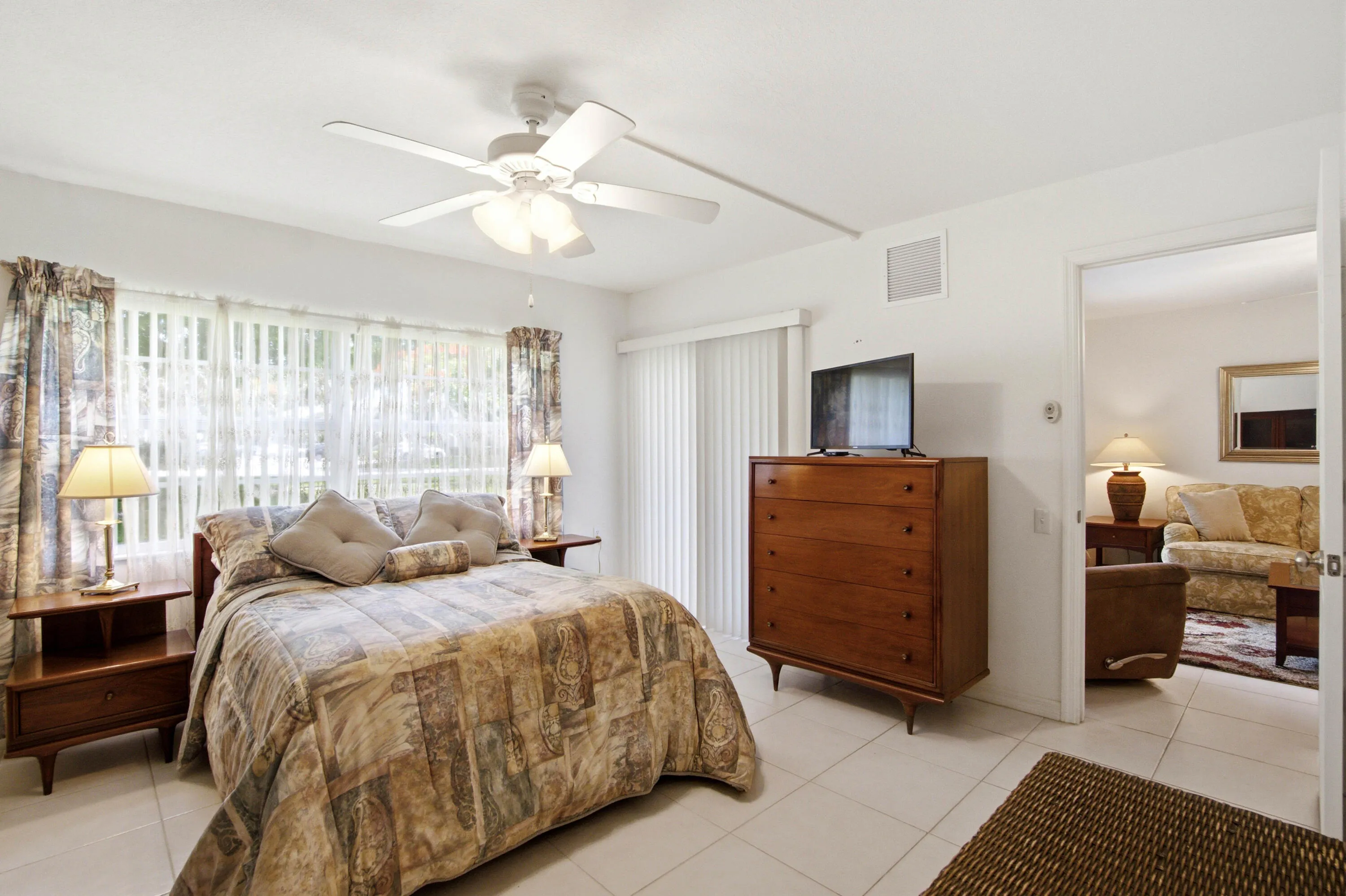 Primary Bedroom with access to the patio