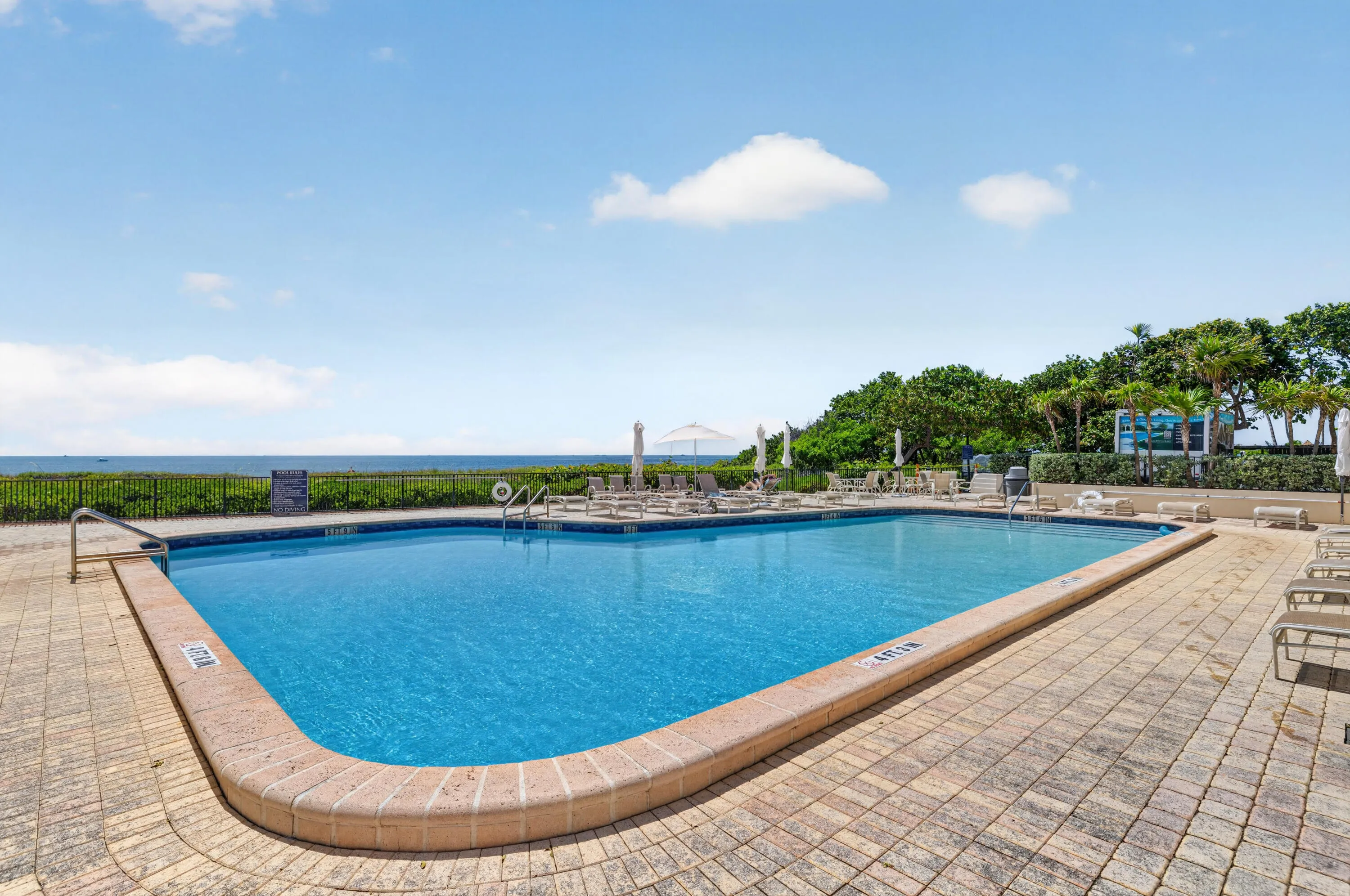 Heated oceanfront pool
