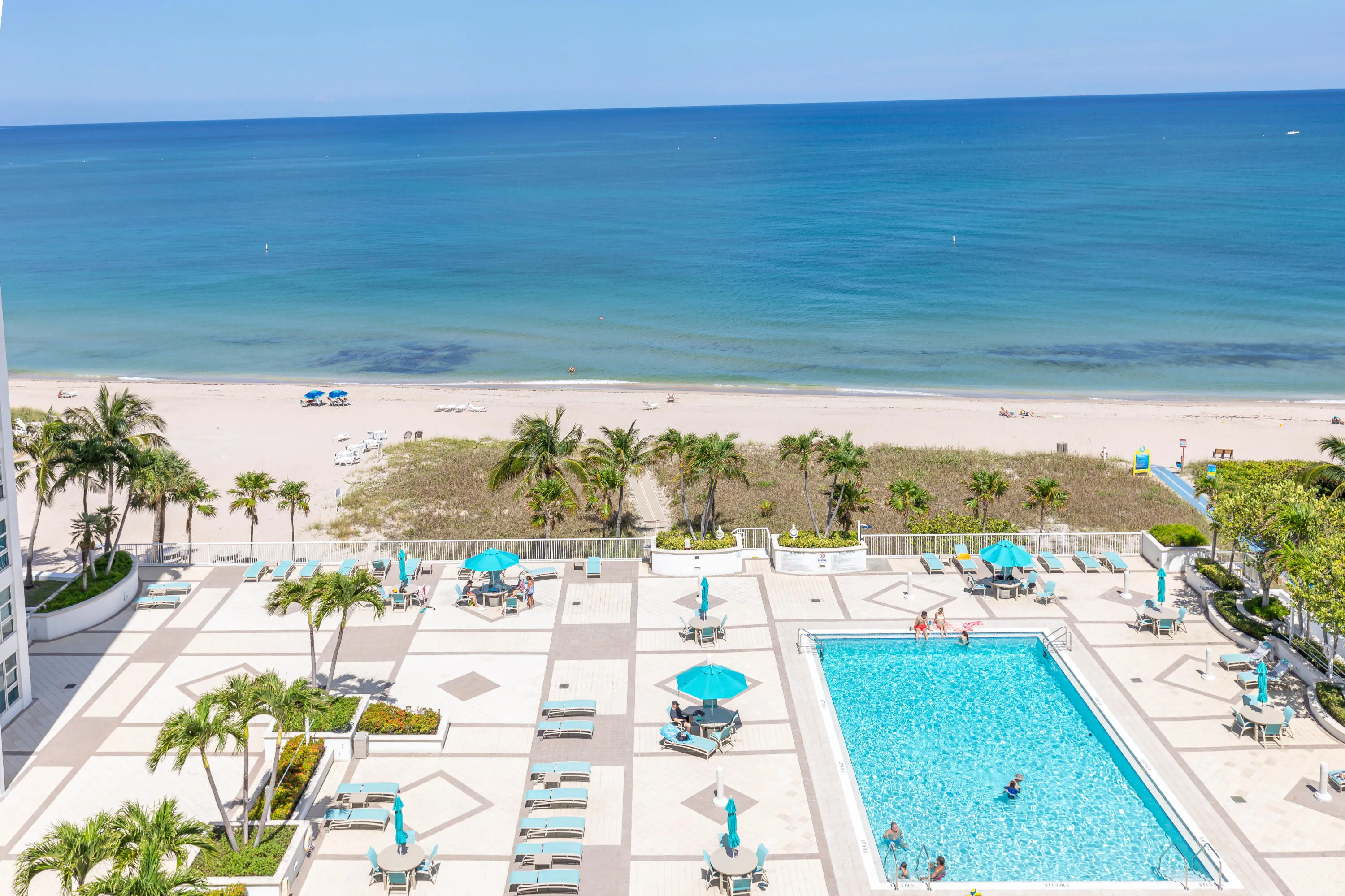 Overlook the massive pool deck with all the resort style amenities you can imagine.