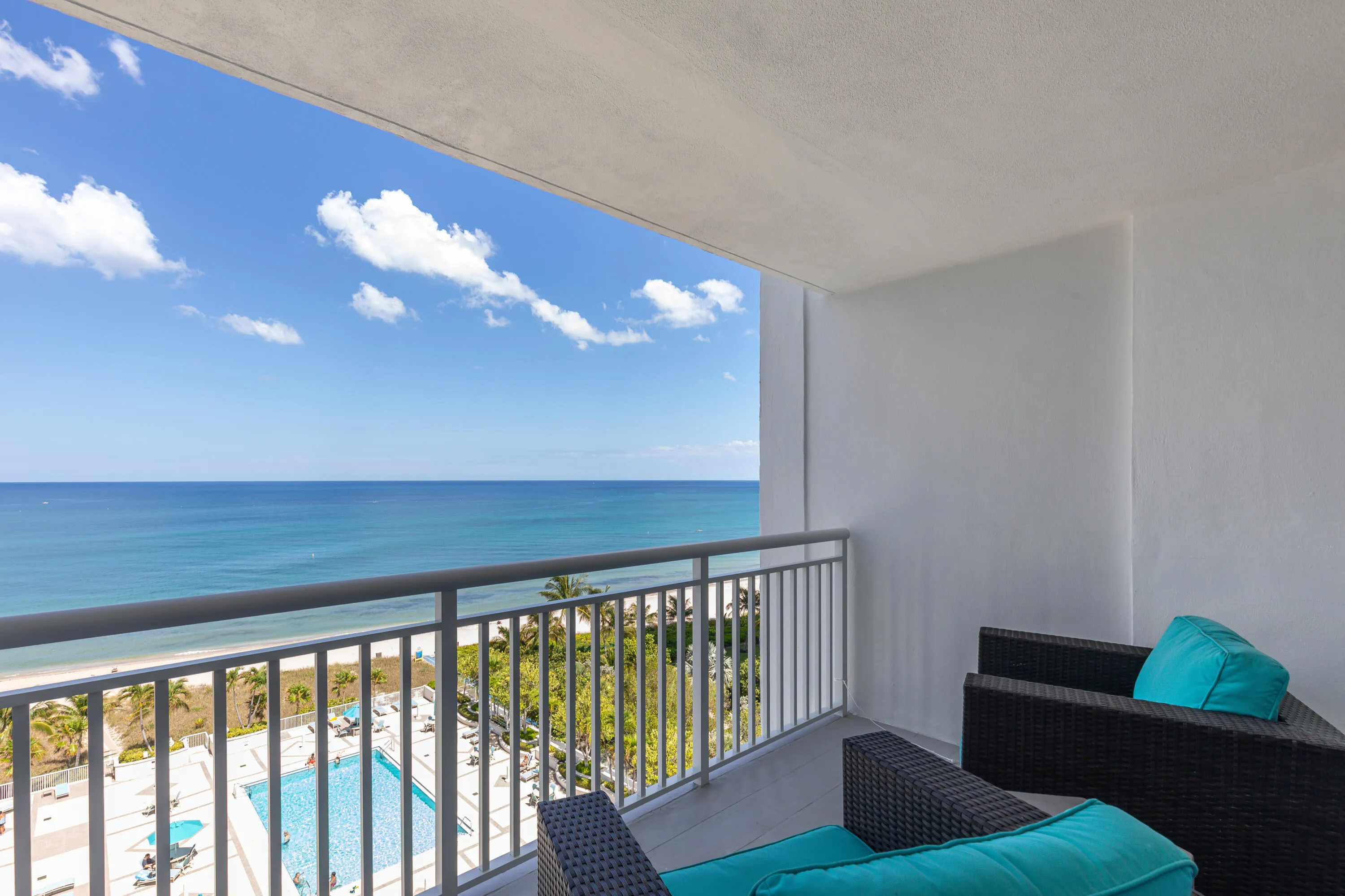 Stunning 10th Floor Ocean Views directly from your ultra private covered balcony