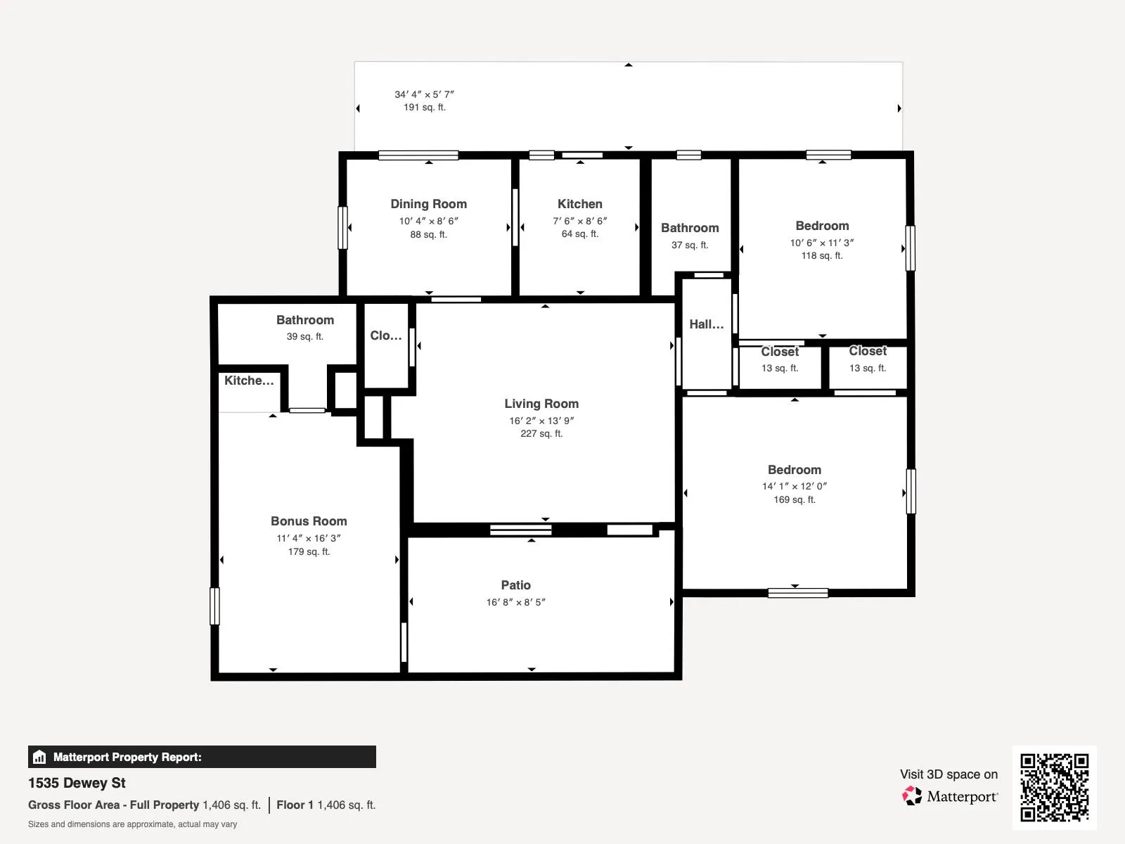 floorplan1535 Dewey St - Floor 1