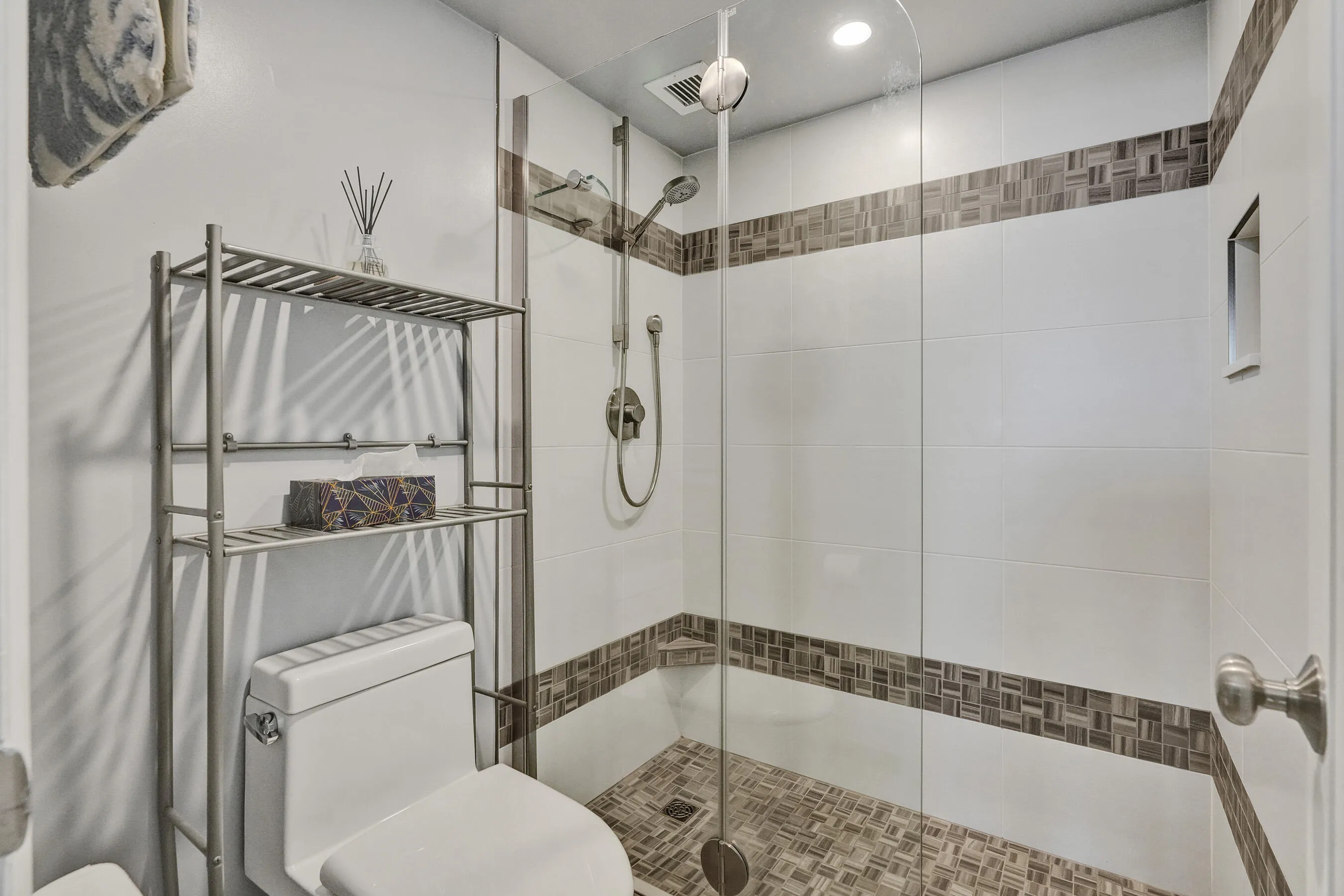 Updated walk-in shower