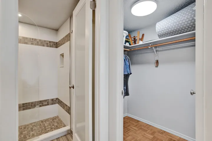 Partial view of walk-in closet
