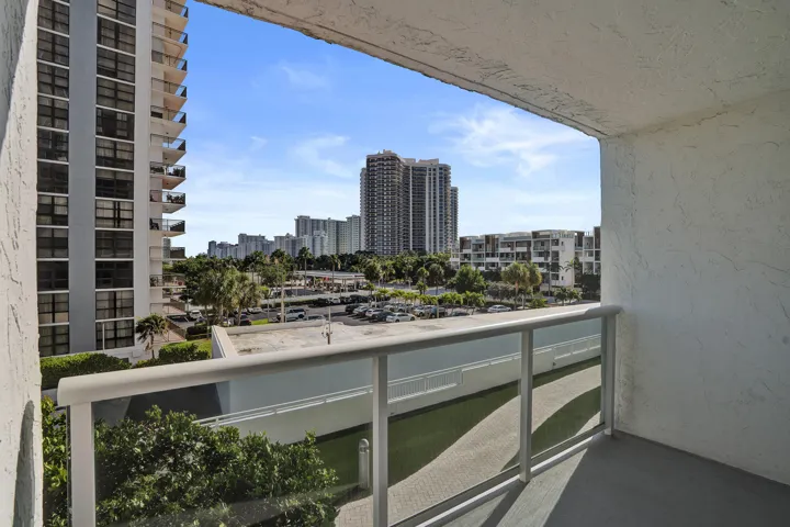 Private enclosed balcony - east view
