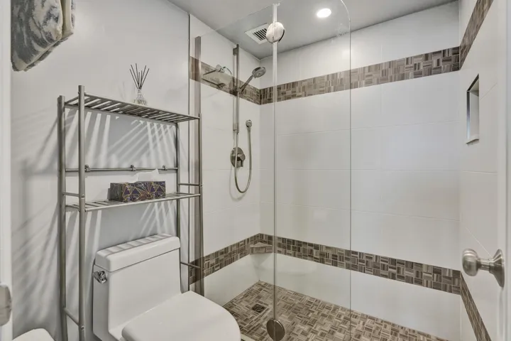 Updated walk-in shower