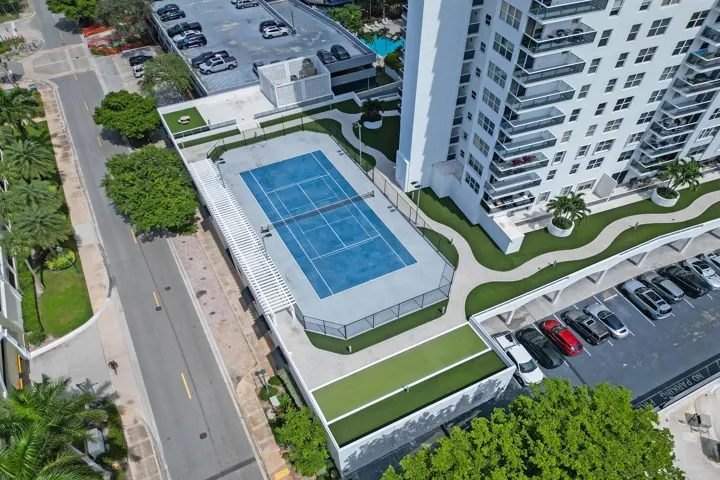 Aerial of Tennis Court