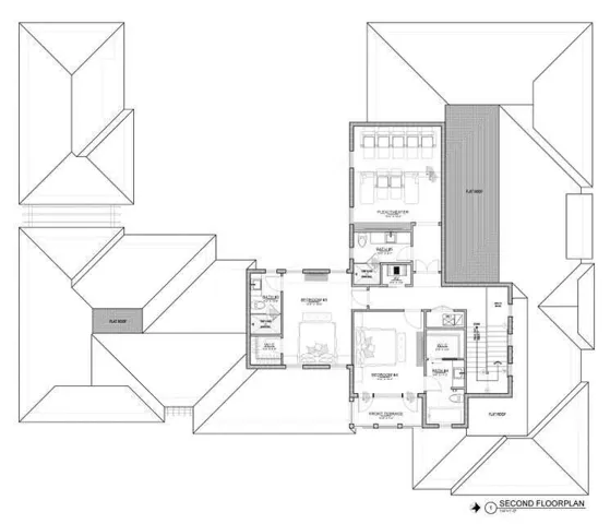 Proposed upper-level bedroom and flex-space plan. The final interior program may be refined before permit documents are completed.